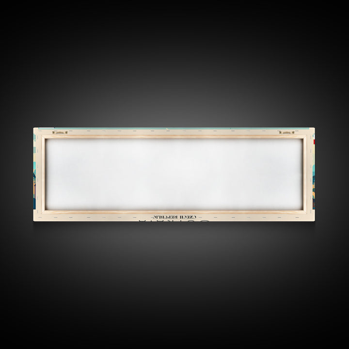 Ostrava Czech Republic Wall Art, Panoramic Travel Poster, Panoramic Framed Canvas Print, City Wall Art, Wall Hanging Home Decor, Travel Art