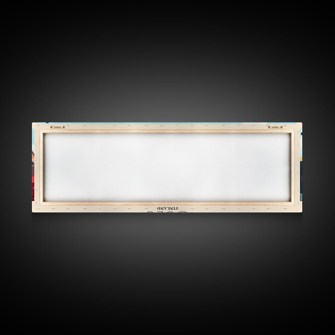 Oulu Finland Travel Print Wall Art, Panoramic City Art, Travel Art, Wall Decor, Vacation Gift, Framed Canvas Print Or Metal Art