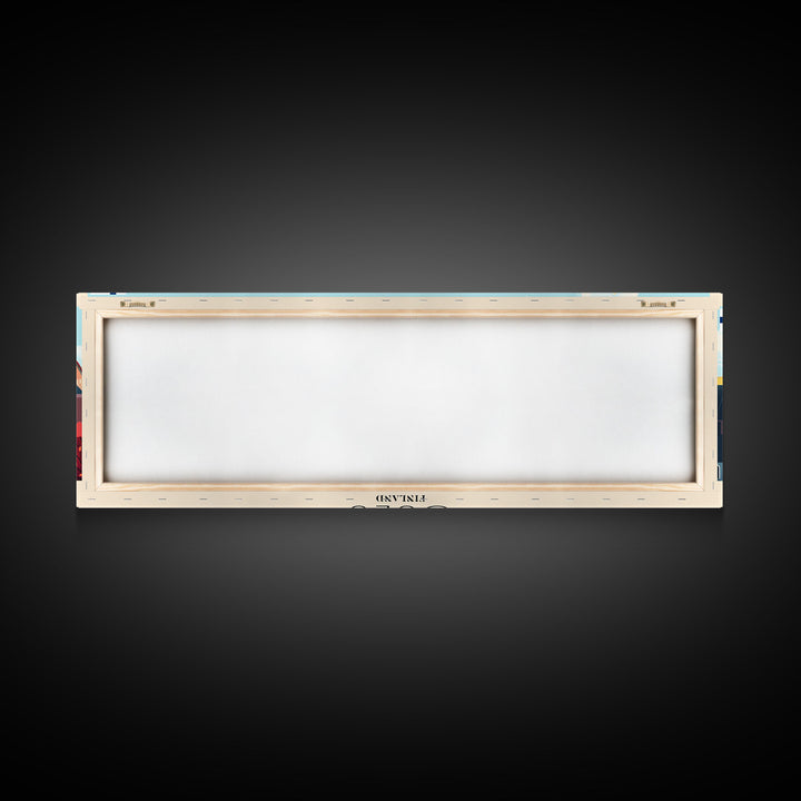 Oulu Finland Travel Print Wall Art, Panoramic City Art, Travel Art, Wall Decor, Vacation Gift, Framed Canvas Print Or Metal Art