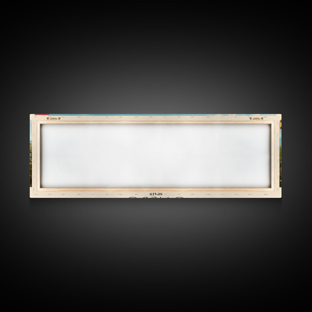 Oviedo Spain Travel Art, City Art, Framed Canvas Print or Metal Wall Art, Europe Travel Poster, Panoramic Wall Art, Extra Wide Wall Art