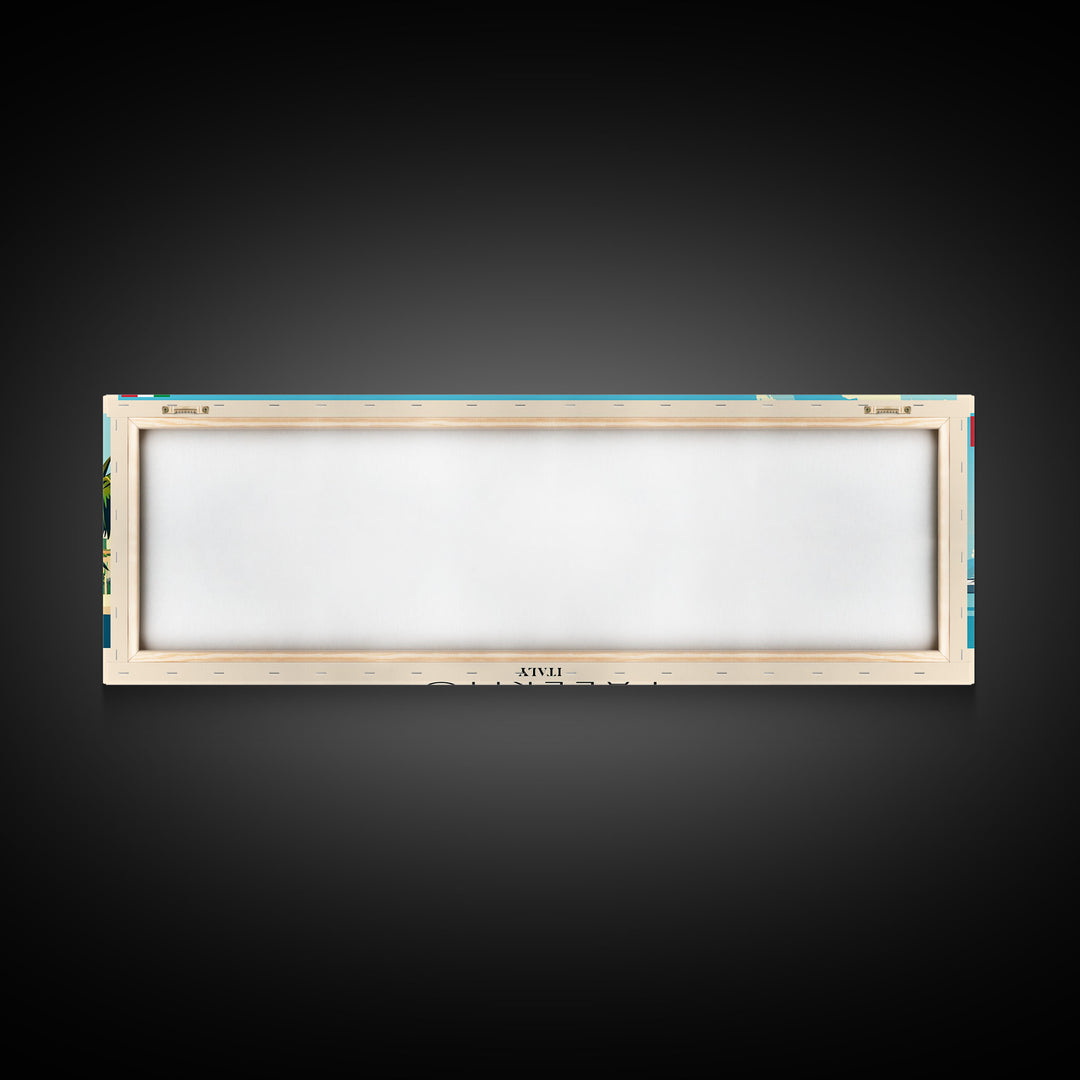 Palermo Italy Travel Print Wall Art, Panoramic City Art, Travel Art, Wall Decor, Vacation Gift, Framed Canvas Print Or Metal Art