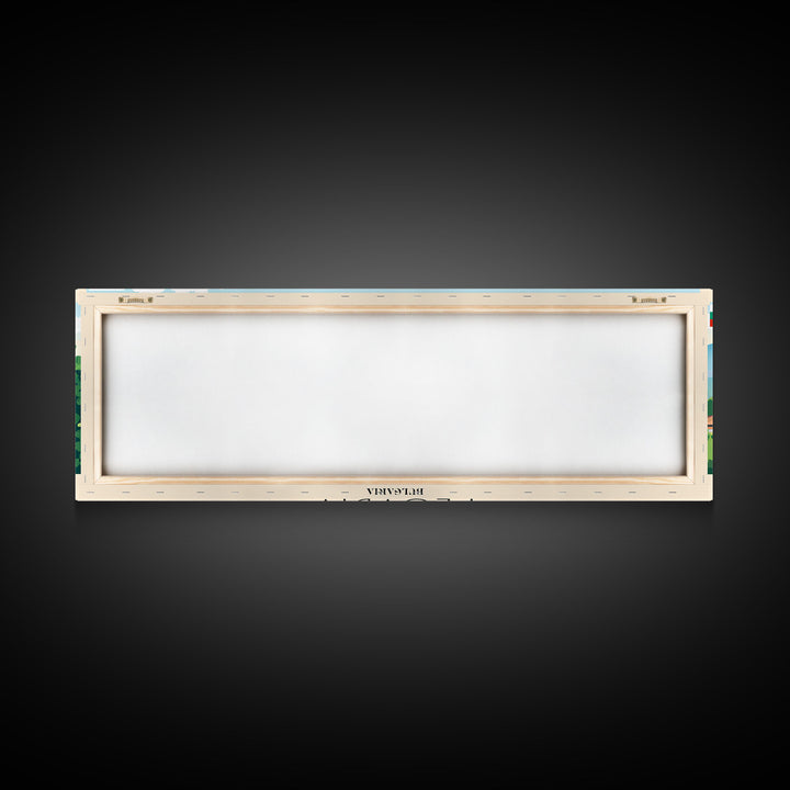 Plovdiv Bulgaria Travel Art, City Art, Framed Canvas Print or Metal Wall Art, Europe Travel Poster, Panoramic Wall Art, Extra Wide Wall Art