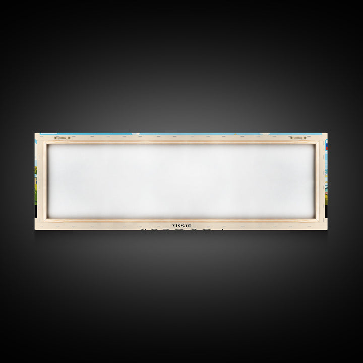 Podolsk Russia Panoramic Travel Poster, Framed Canvas Print or Metal Wall Art, Travel Art, Home Decor, Panoramic Painting, Midcentury Art