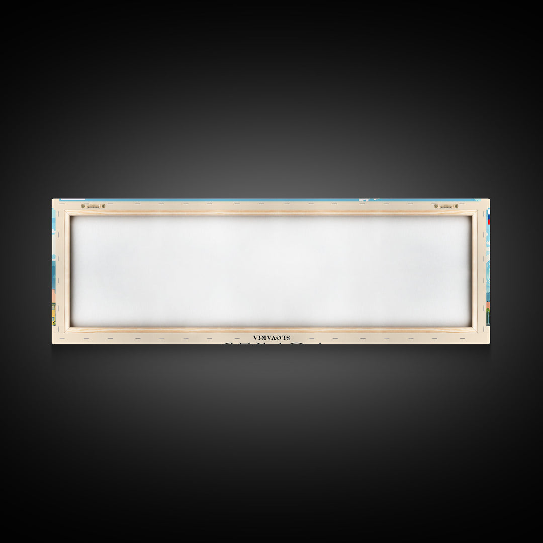 Poprad Slovakia Travel Print Wall Art, Panoramic City Art, Travel Art, Wall Decor, Vacation Gift, Framed Canvas Print Or Metal Art