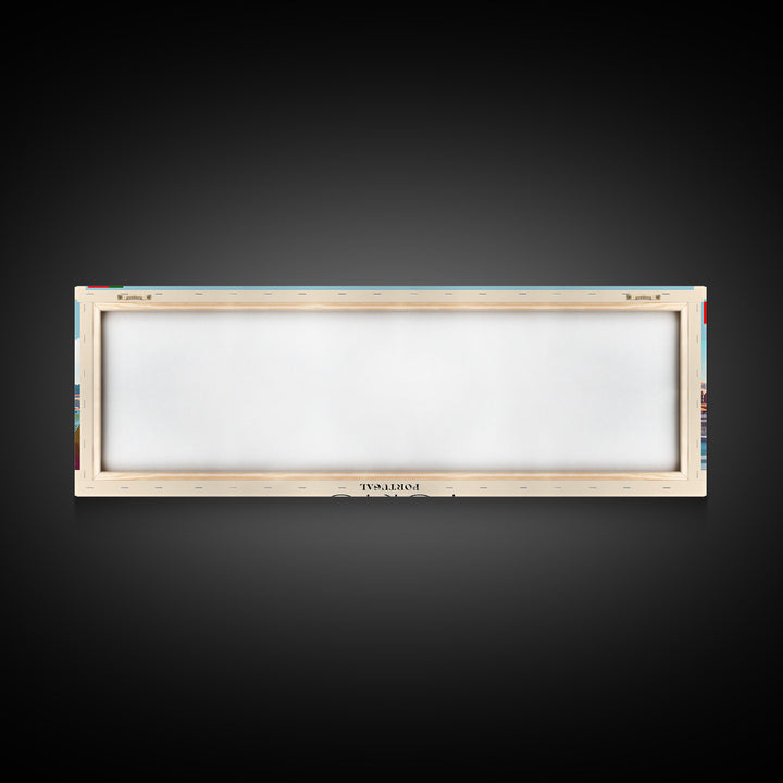 Porto Portugal Panoramic Travel Poster, Framed Canvas Print or Metal Wall Art, Travel Art, Home Decor, Panoramic Painting, Midcentury Art