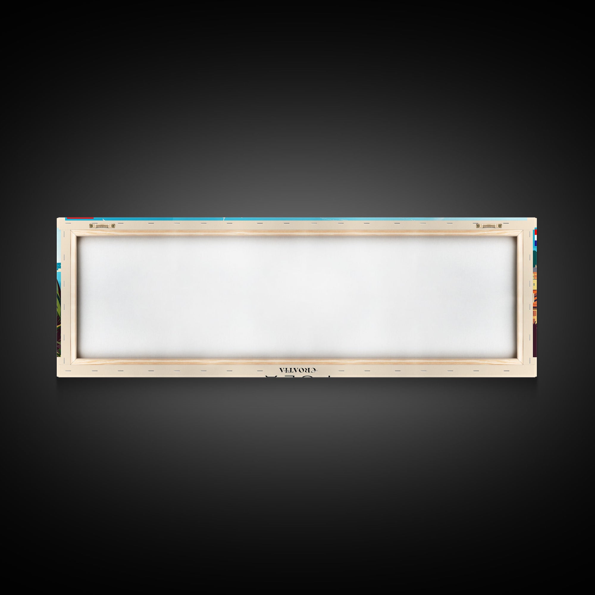 Pula Croatia Panoramic Travel Poster, Framed Canvas Print or Metal Wall Art, Travel Art, Home Decor, Panoramic Painting, Midcentury Art