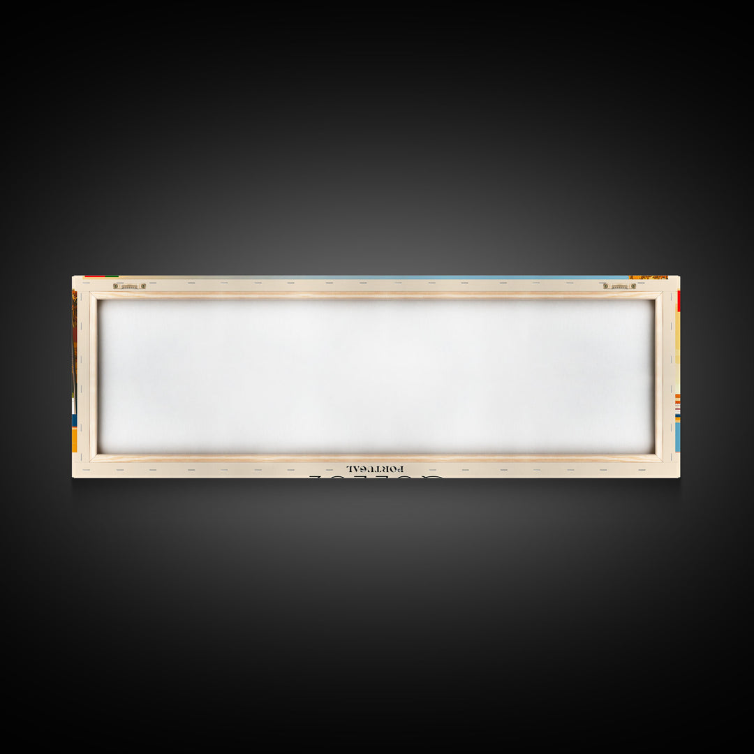 Queluz Portugal Wall Art, Panoramic Travel Poster, Panoramic Framed Canvas Print, City Wall Art, Wall Hanging Home Decor, Travel Art