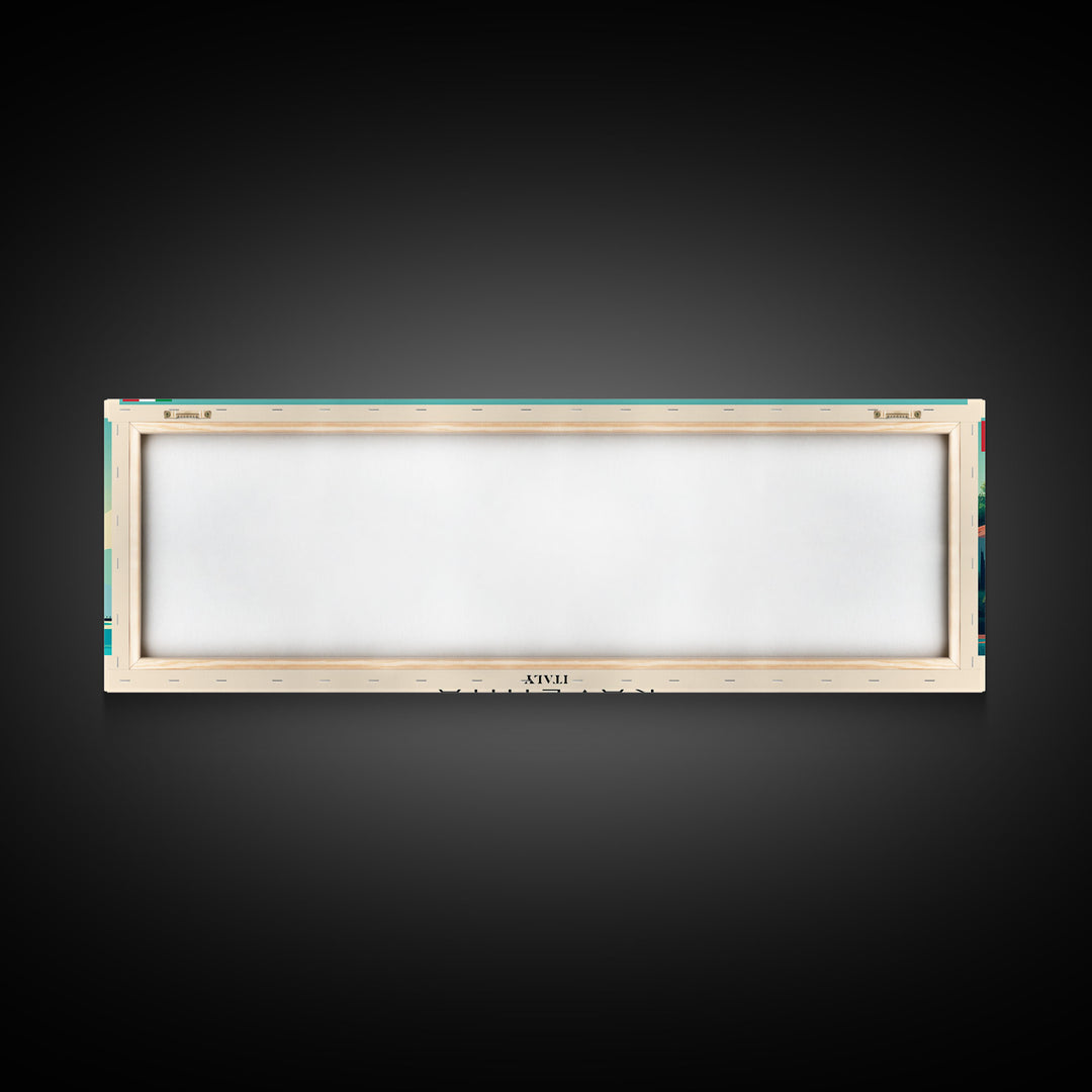 Ravenna Italy Panoramic Travel Poster, Framed Canvas Print or Metal Wall Art, Travel Art, Home Decor, Panoramic Painting, Midcentury Art