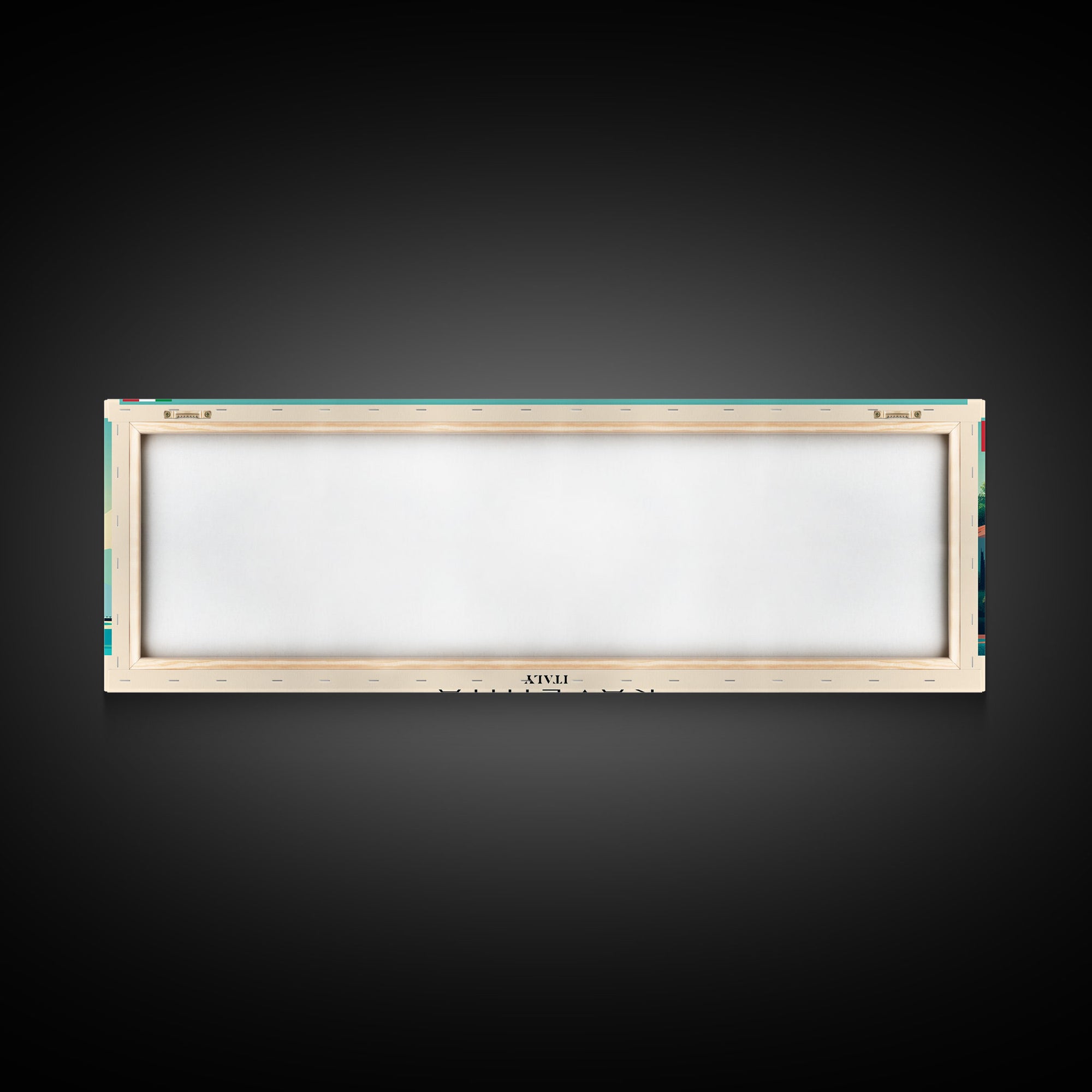 Ravenna Italy Panoramic Travel Poster, Framed Canvas Print or Metal Wall Art, Travel Art, Home Decor, Panoramic Painting, Midcentury Art