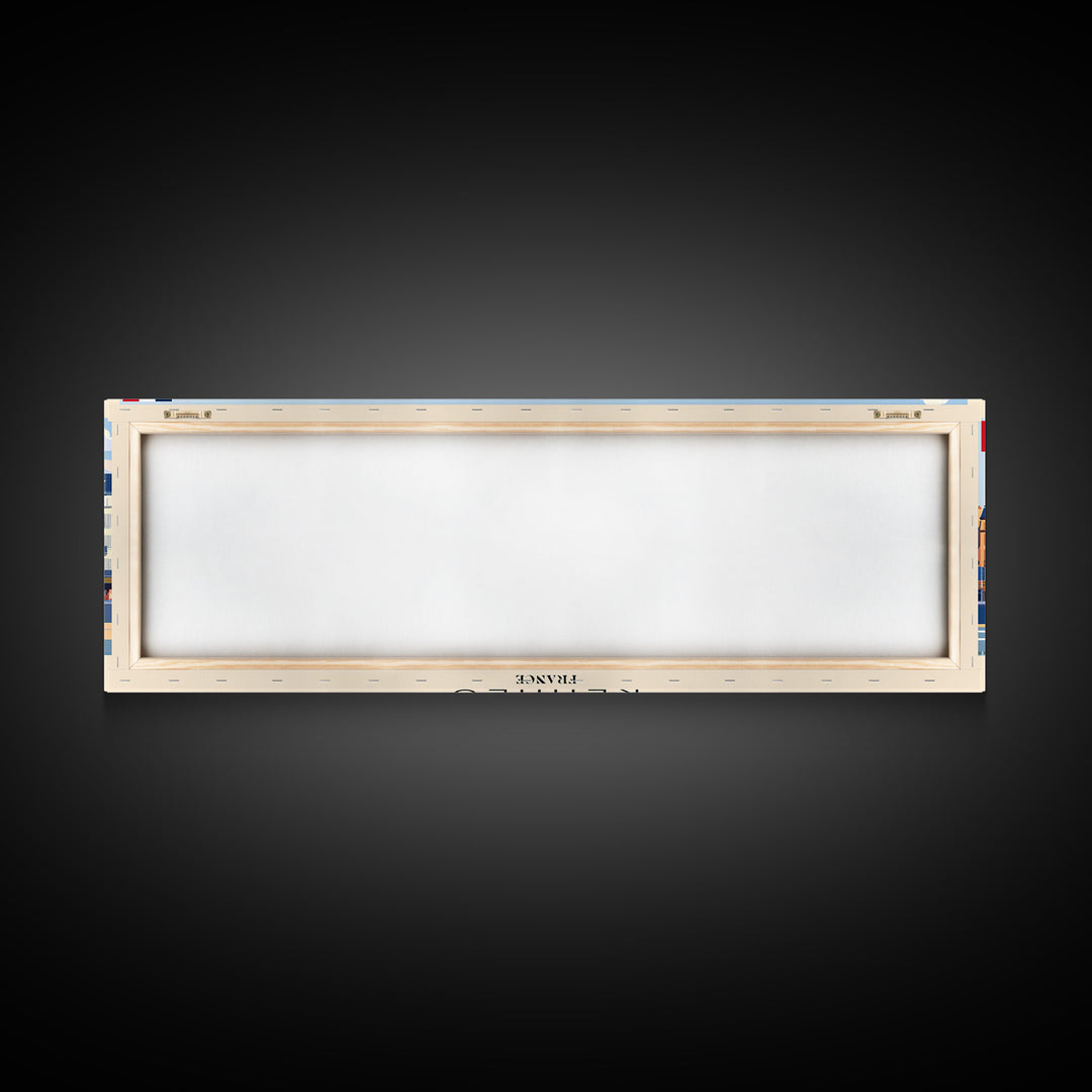 Rennes France Panoramic Travel Poster, Framed Canvas Print or Metal Wall Art, Travel Art, Home Decor, Panoramic Painting, Midcentury Art