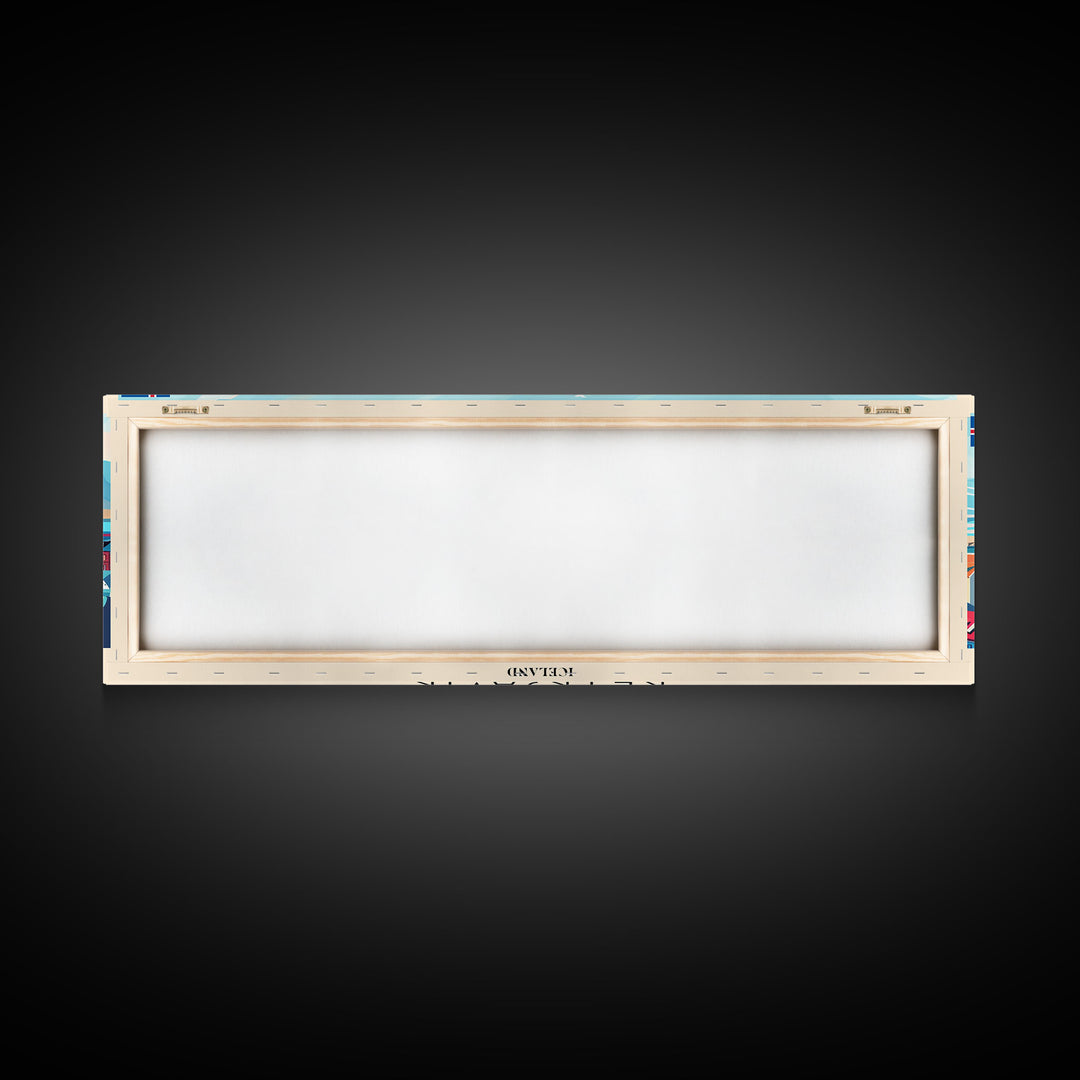 Reykjavik Iceland Wall Art, Panoramic Travel Poster, Panoramic Framed Canvas Print, City Wall Art, Wall Hanging Home Decor, Travel Art