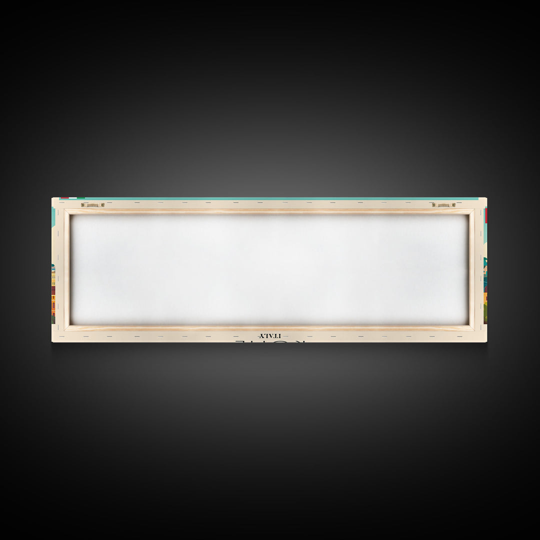 Rome Italy Travel Print Wall Art, Panoramic City Art, Travel Art, Wall Decor, Vacation Gift, Framed Canvas Print Or Metal Art