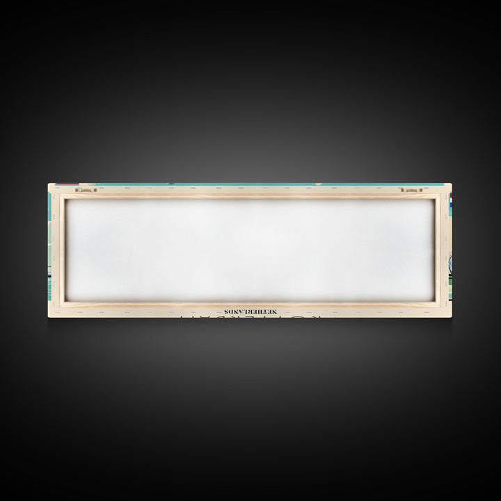 Rotterdam Netherlands Wall Art, Panoramic Travel Poster, Panoramic Framed Canvas Print, City Wall Art, Wall Hanging Home Decor, Travel Art