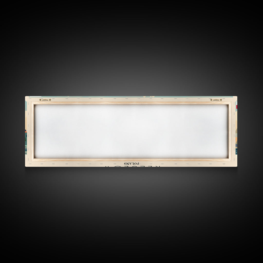 Rzeszow Poland Wall Art, Panoramic Travel Poster, Panoramic Framed Canvas Print, City Wall Art, Wall Hanging Home Decor, Travel Art