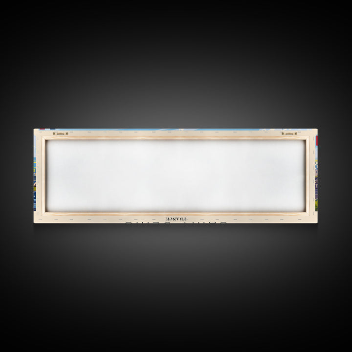 Saint Denis France  Wall Art, Panoramic Travel Poster, Panoramic Framed Canvas Print, City Wall Art, Wall Hanging Home Decor, Travel Art