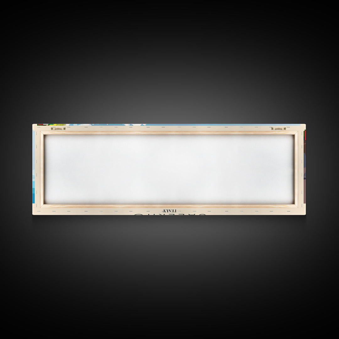 Salerno Italy Travel Art, City Art, Framed Canvas Print or Metal Wall Art, Europe Travel Poster, Panoramic Wall Art, Extra Wide Wall Art