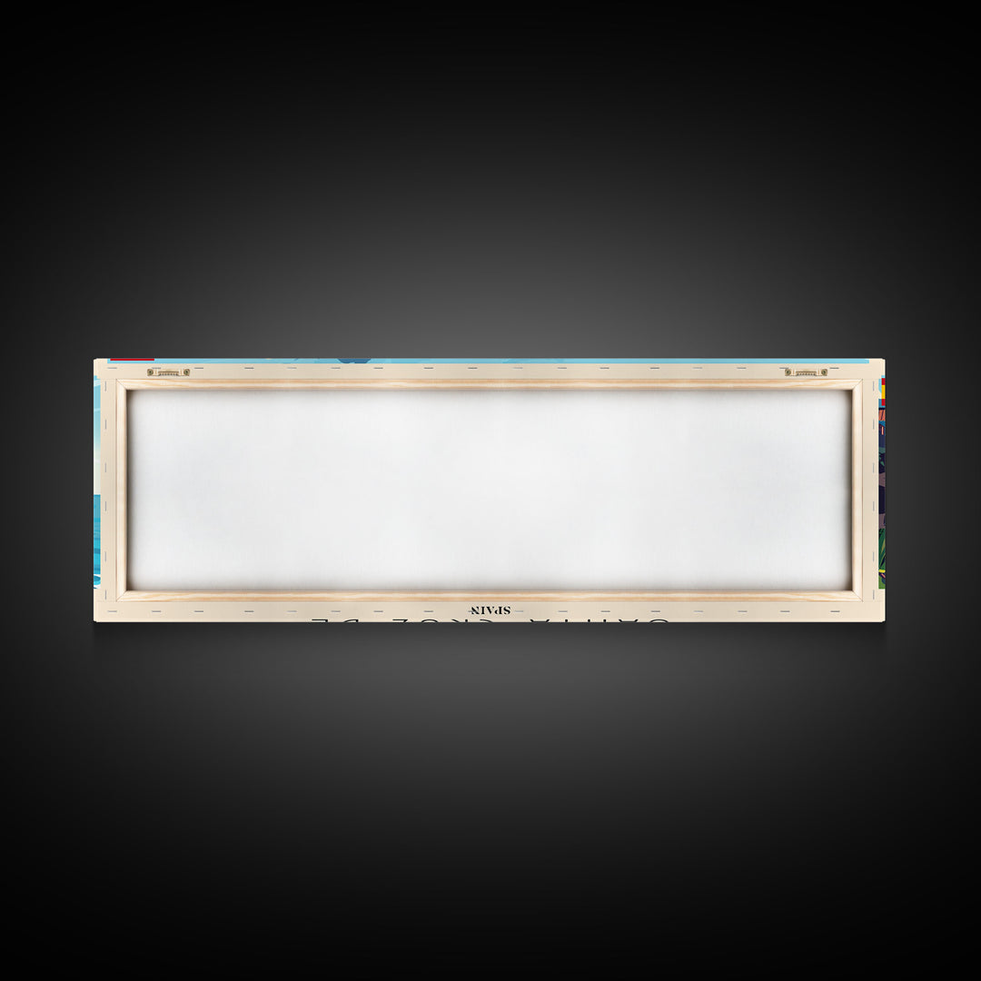 Santa Cruz Tenerife Spain Wall Art, Panoramic Travel Poster, Panoramic Framed Canvas Print, City Wall Art, Wall Hanging Home Decor, Travel Art