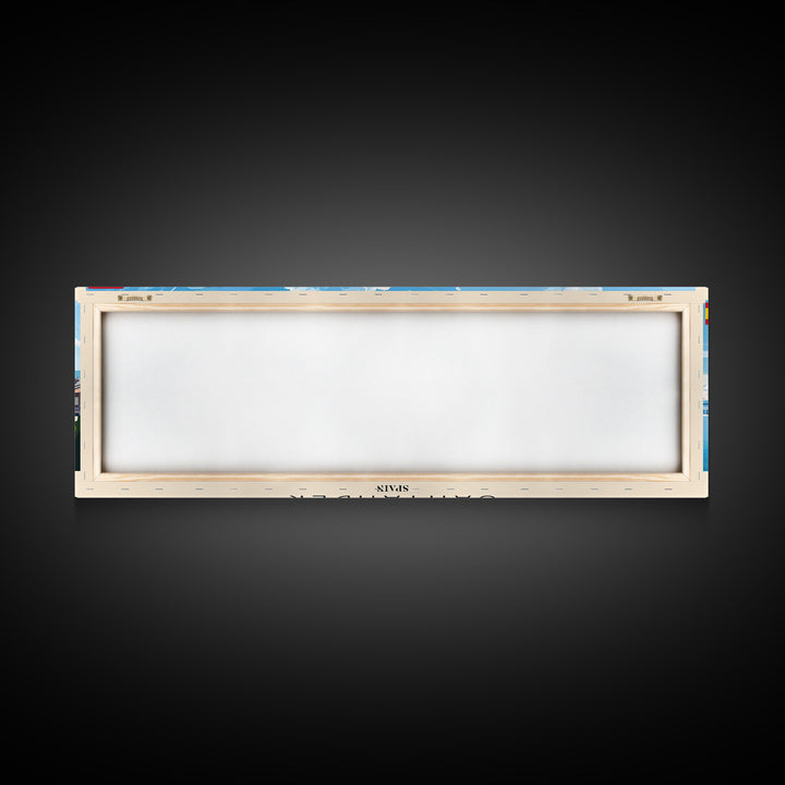 Santander Spain Travel Print Wall Art, Panoramic City Art, Travel Art, Wall Decor, Vacation Gift, Framed Canvas Print Or Metal Art