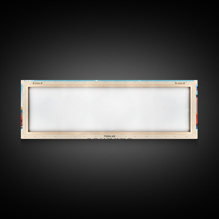 Saransk Russia Panoramic Travel Poster, Framed Canvas Print or Metal Wall Art, Travel Art, Home Decor, Panoramic Painting, Midcentury Art