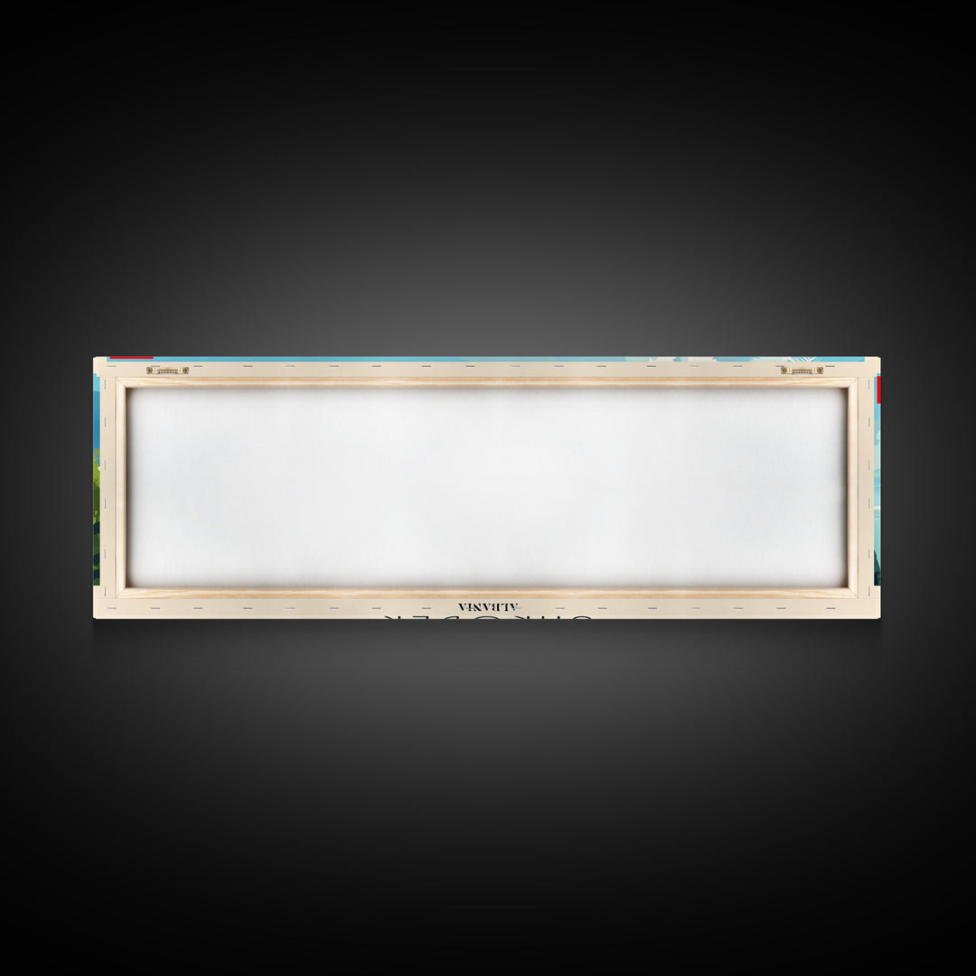 Shkodr Albania Travel Print Wall Art, Panoramic City Art, Travel Art, Wall Decor, Vacation Gift, Framed Canvas Print Or Metal Art