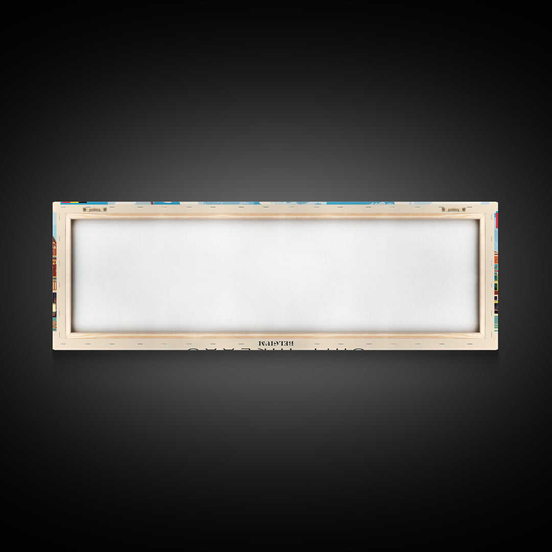 Saint Niklaas Belgium Wall Art, Panoramic Travel Poster, Panoramic Framed Canvas Print, City Wall Art, Wall Hanging Home Decor, Travel Art