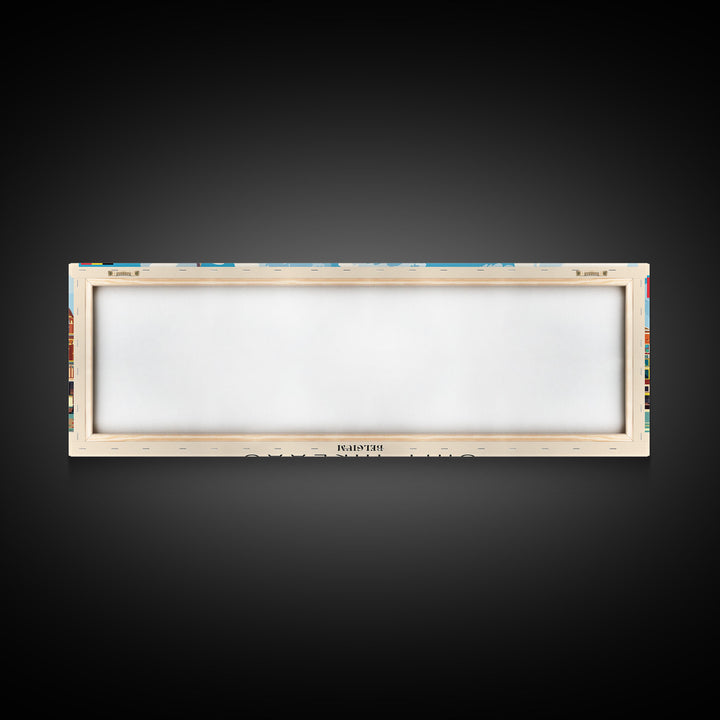 Saint Niklaas Belgium Wall Art, Panoramic Travel Poster, Panoramic Framed Canvas Print, City Wall Art, Wall Hanging Home Decor, Travel Art