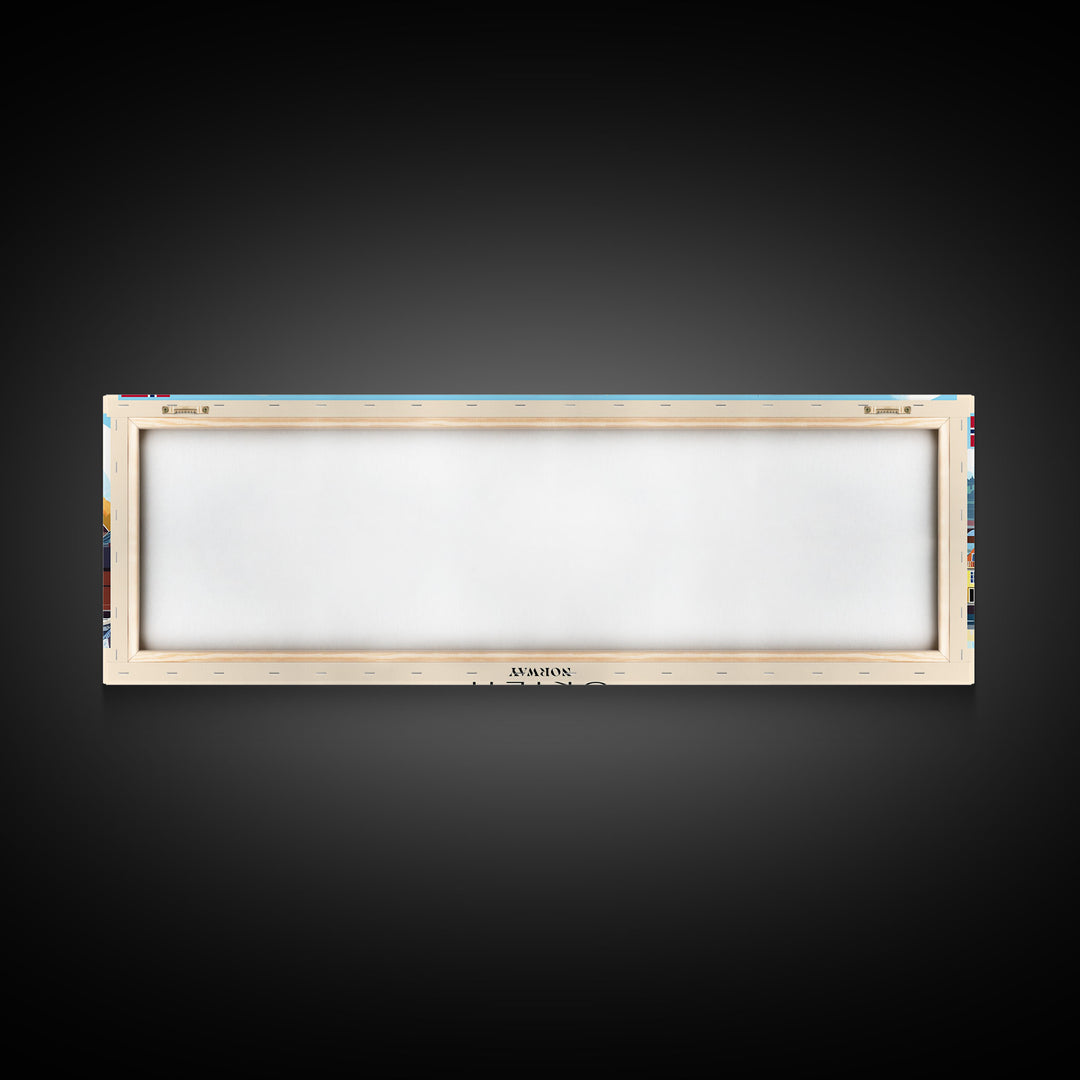 Skien Norway Travel Art, City Art, Framed Canvas Print or Metal Wall Art, Europe Travel Poster, Panoramic Wall Art, Extra Wide Wall Art