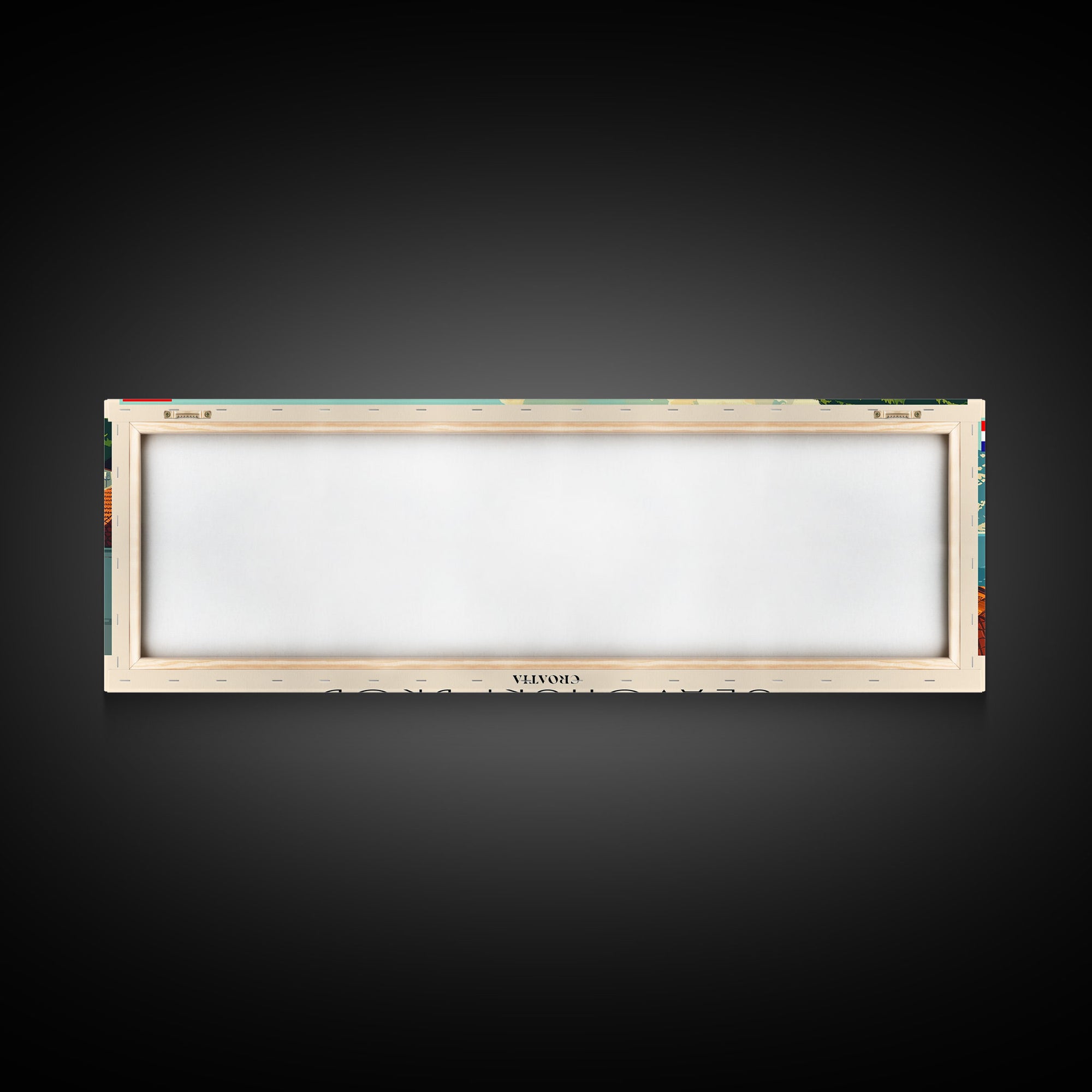 Slavonski Brod Croatia Panoramic Travel Poster, Framed Canvas Print or Metal Wall Art, Travel Art, Home Decor, Panoramic Painting, Midcentury Art