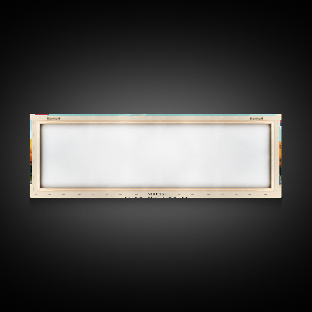 Sombor Serbia Travel Print Wall Art, Panoramic City Art, Travel Art, Wall Decor, Vacation Gift, Framed Canvas Print Or Metal Art