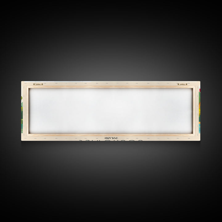 Sosnowiec Poland Panoramic Travel Poster, Framed Canvas Print or Metal Wall Art, Travel Art, Home Decor, Panoramic Painting, Midcentury Art