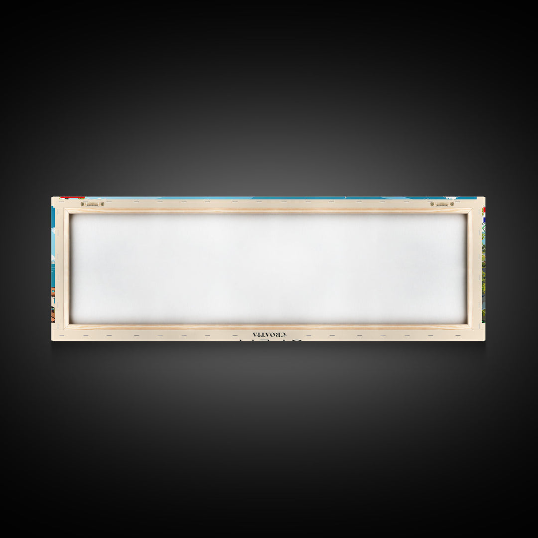 Split Croatia Travel Print Wall Art, Panoramic City Art, Travel Art, Wall Decor, Vacation Gift, Framed Canvas Print Or Metal Art