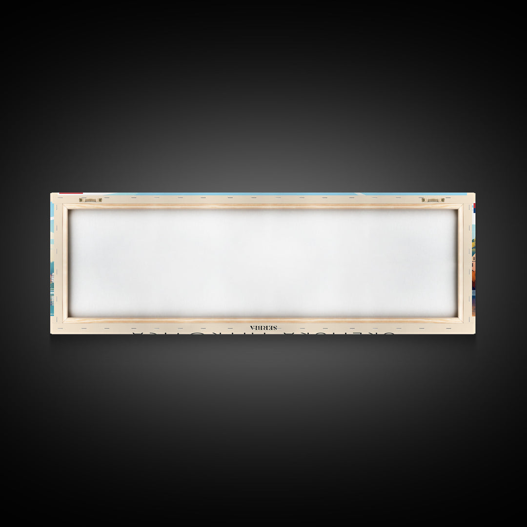 Sremska Mitrovica Serbia Travel Art, City Art, Framed Canvas Print or Metal Wall Art, Europe Travel Poster, Panoramic Wall Art, Extra Wide Wall Art