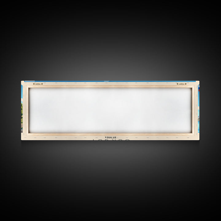 Surgut Russia Panoramic Travel Poster, Framed Canvas Print or Metal Wall Art, Travel Art, Home Decor, Panoramic Painting, Midcentury Art