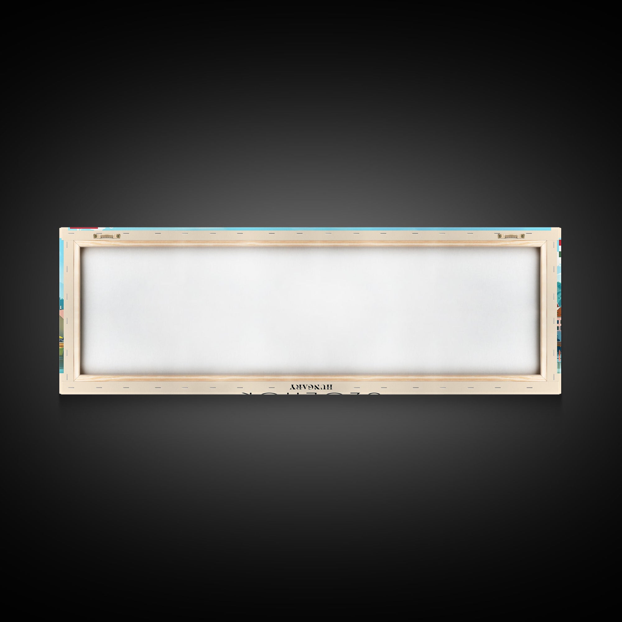 Szkesfehervar Hungary Panoramic Travel Poster, Framed Canvas Print or Metal Wall Art, Travel Art, Home Decor, Panoramic Painting, Midcentury Art