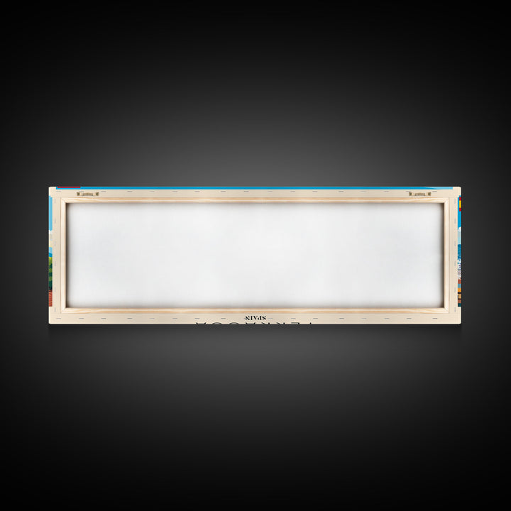 Terrassa Spain Wall Art, Panoramic Travel Poster, Panoramic Framed Canvas Print, City Wall Art, Wall Hanging Home Decor, Travel Art