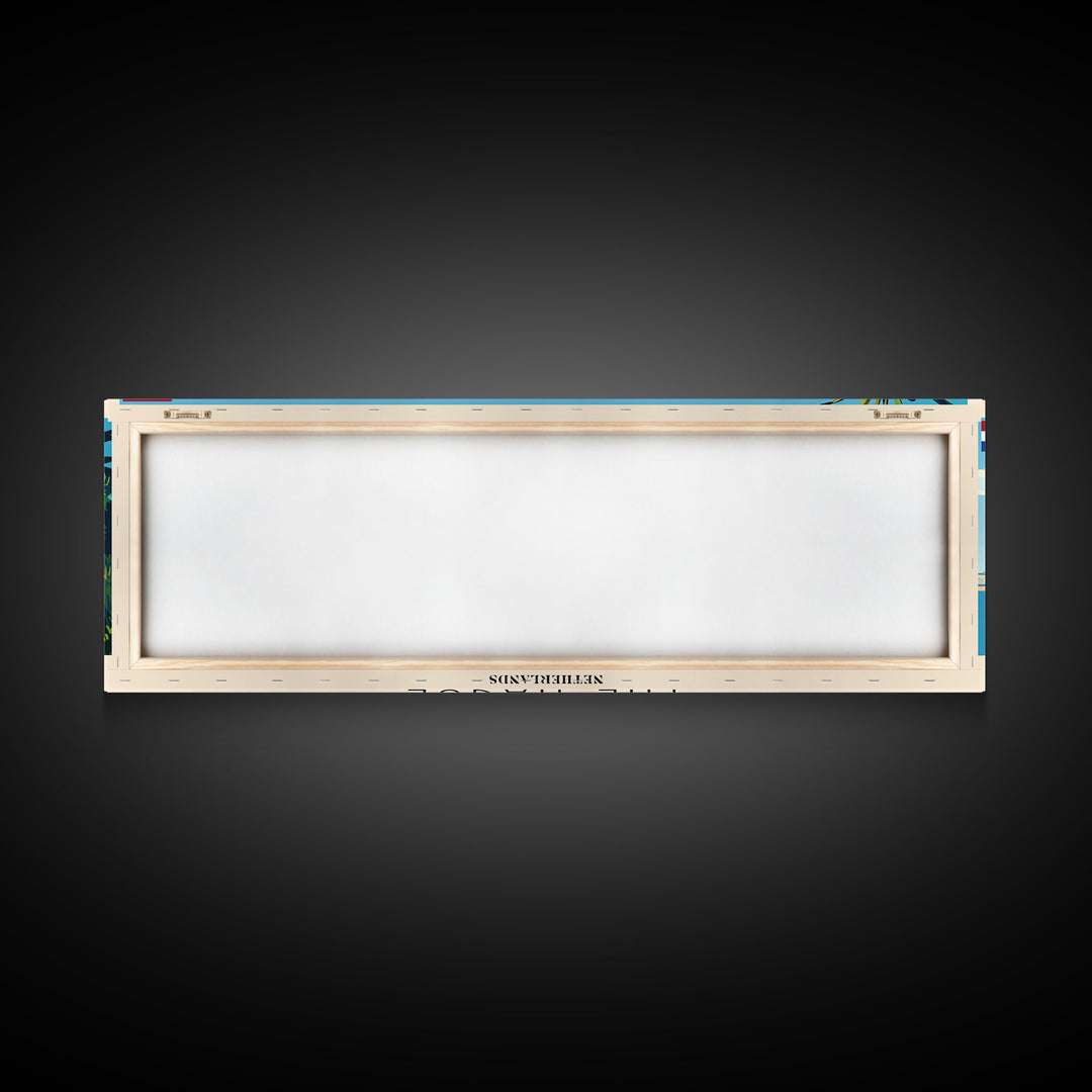 The Hague Netherlands Travel Print Wall Art, Panoramic City Art, Travel Art, Wall Decor, Vacation Gift, Framed Canvas Print Or Metal Art