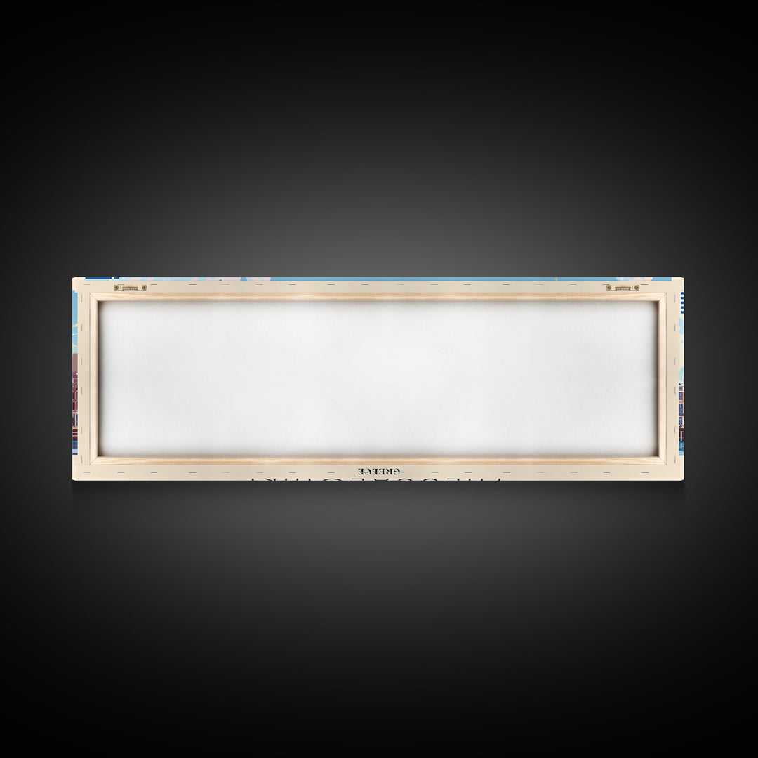 Thessaloniki Greece Travel Art, City Art, Framed Canvas Print or Metal Wall Art, Europe Travel Poster, Panoramic Wall Art, Extra Wide Wall Art