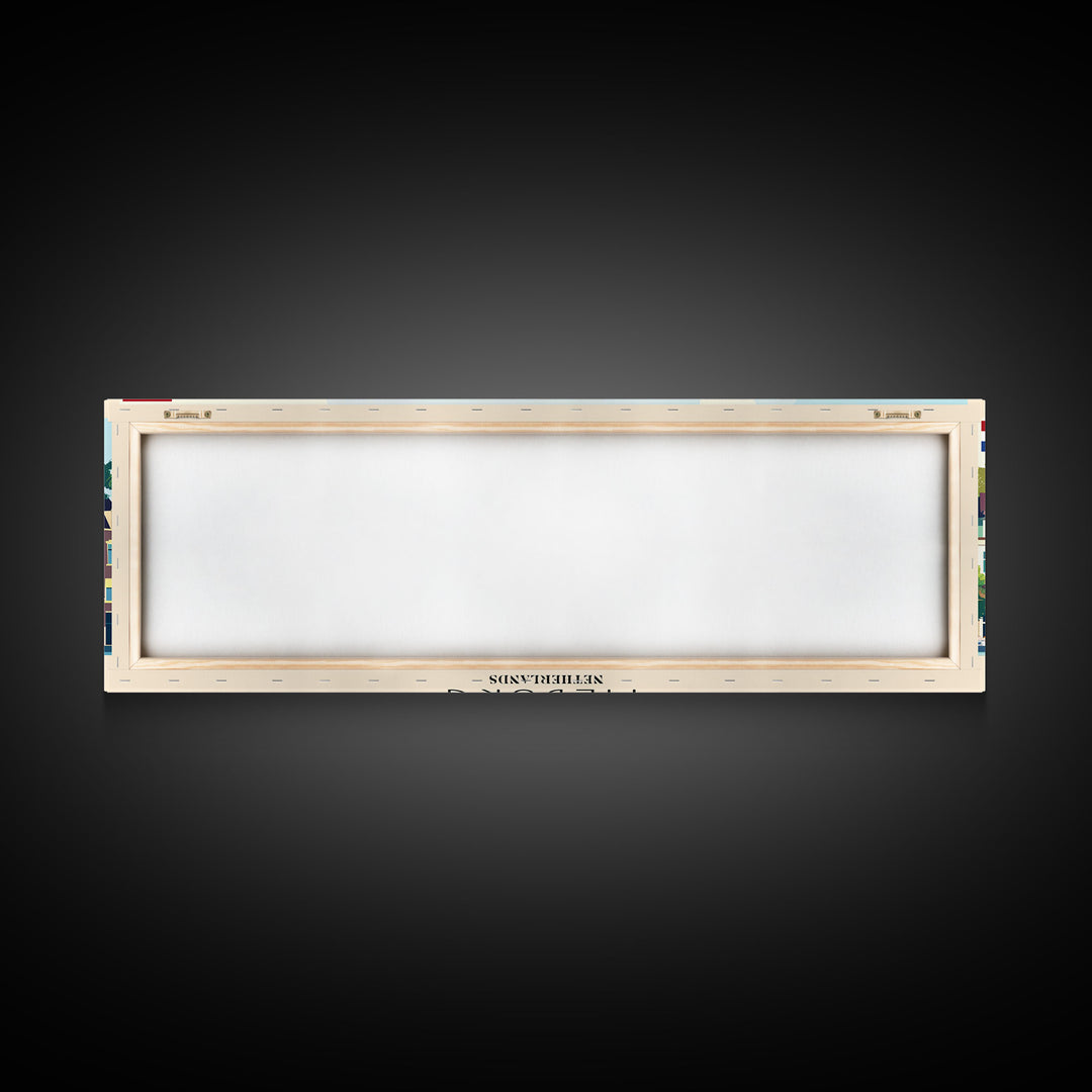 Tilburg Netherlands Wall Art, Panoramic Travel Poster, Panoramic Framed Canvas Print, City Wall Art, Wall Hanging Home Decor, Travel Art