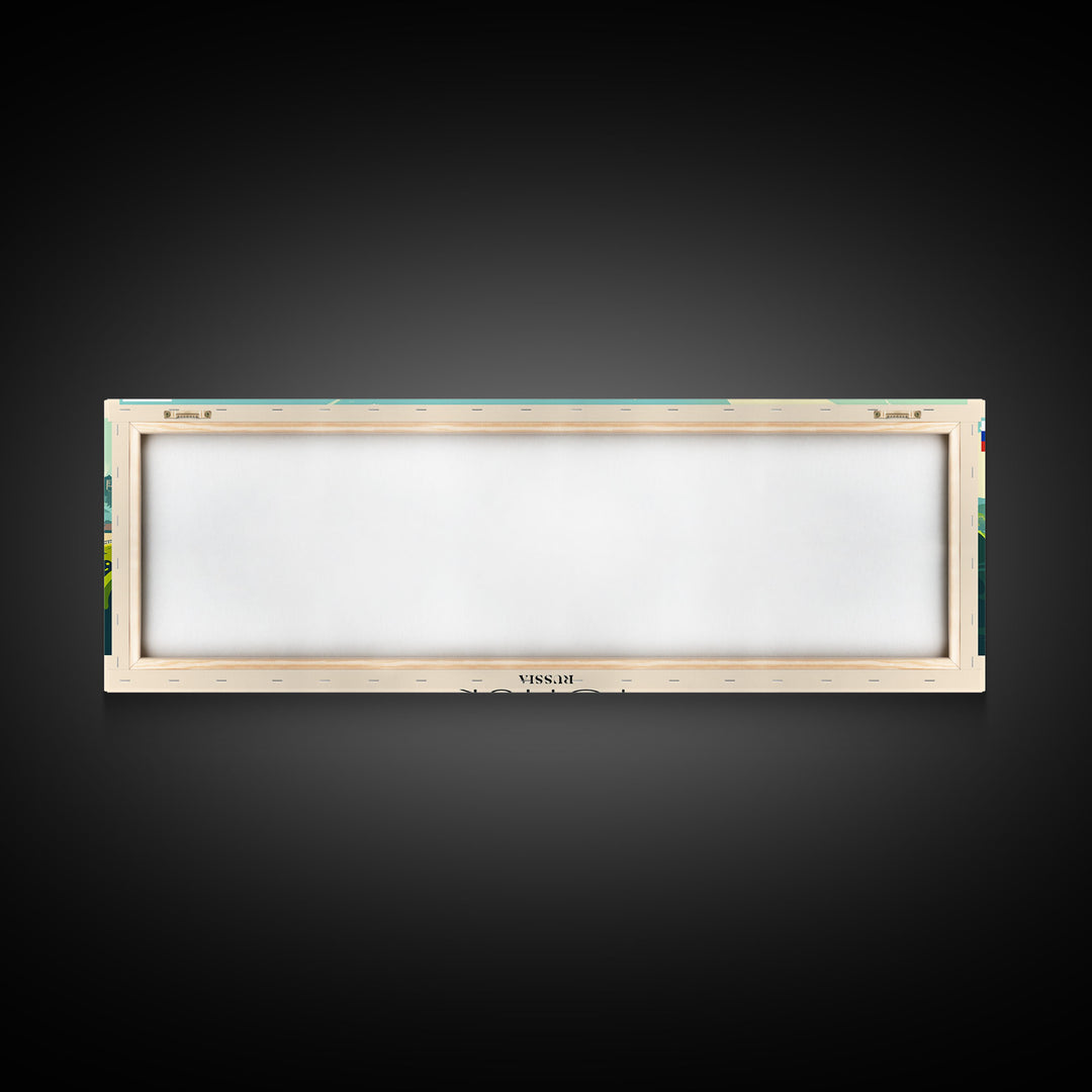 Tomsk Russia Wall Art, Panoramic Travel Poster, Panoramic Framed Canvas Print, City Wall Art, Wall Hanging Home Decor, Travel Art