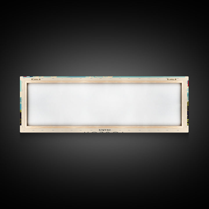 Toulon France Panoramic Travel Poster, Framed Canvas Print or Metal Wall Art, Travel Art, Home Decor, Panoramic Painting, Midcentury Art