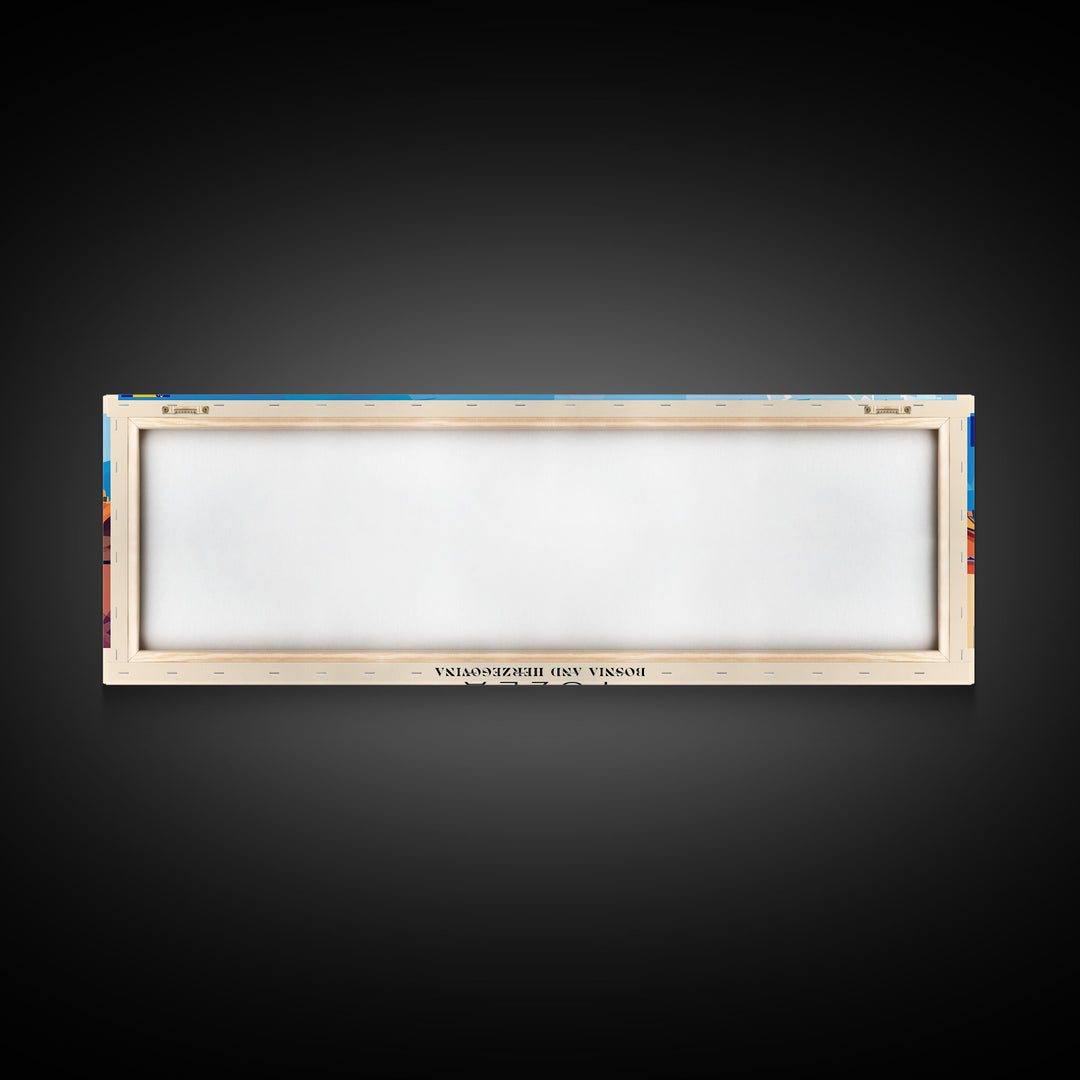 Tuzla Bosnia Travel Print Wall Art, Panoramic City Art, Travel Art, Wall Decor, Vacation Gift, Framed Canvas Print Or Metal Art