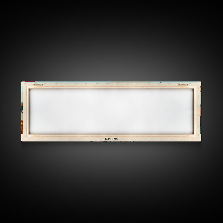 Uppsala Sweden Wall Art, Panoramic Travel Poster, Panoramic Framed Canvas Print, City Wall Art, Wall Hanging Home Decor, Travel Art