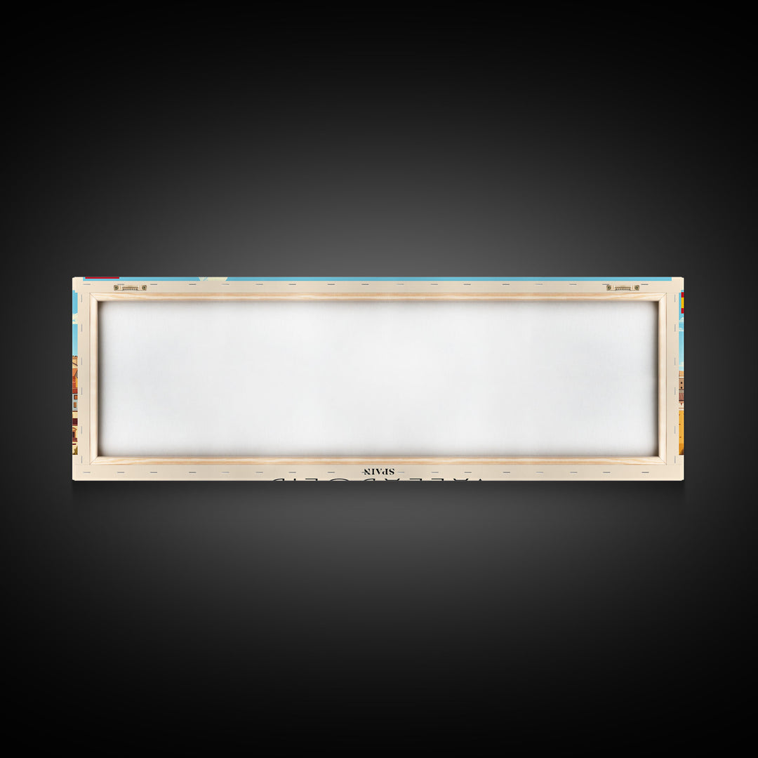 Valladolid Spain Wall Art, Panoramic Travel Poster, Panoramic Framed Canvas Print, City Wall Art, Wall Hanging Home Decor, Travel Art