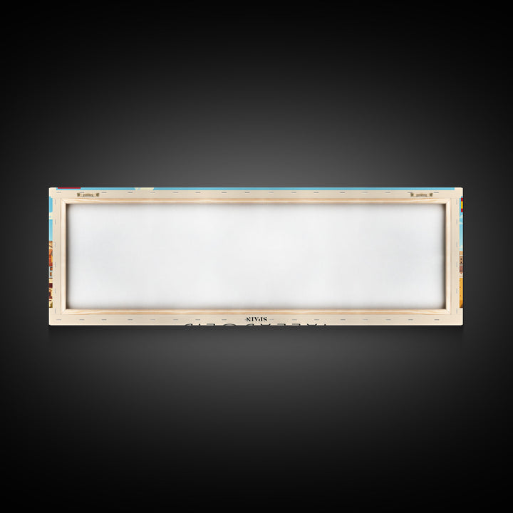 Valladolid Spain Wall Art, Panoramic Travel Poster, Panoramic Framed Canvas Print, City Wall Art, Wall Hanging Home Decor, Travel Art