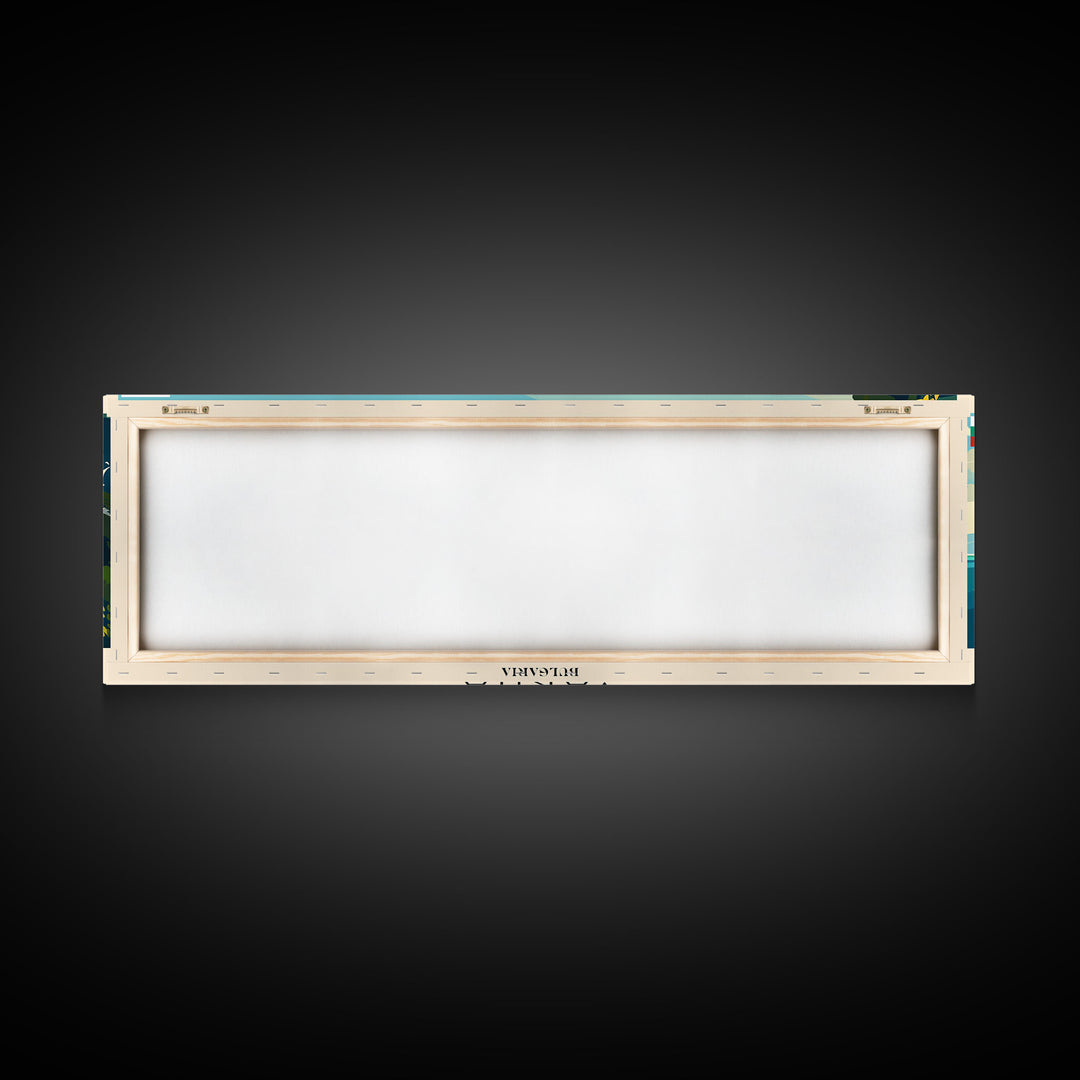 Varna Bulgaria Wall Art, Panoramic Travel Poster, Panoramic Framed Canvas Print, City Wall Art, Wall Hanging Home Decor, Travel Art