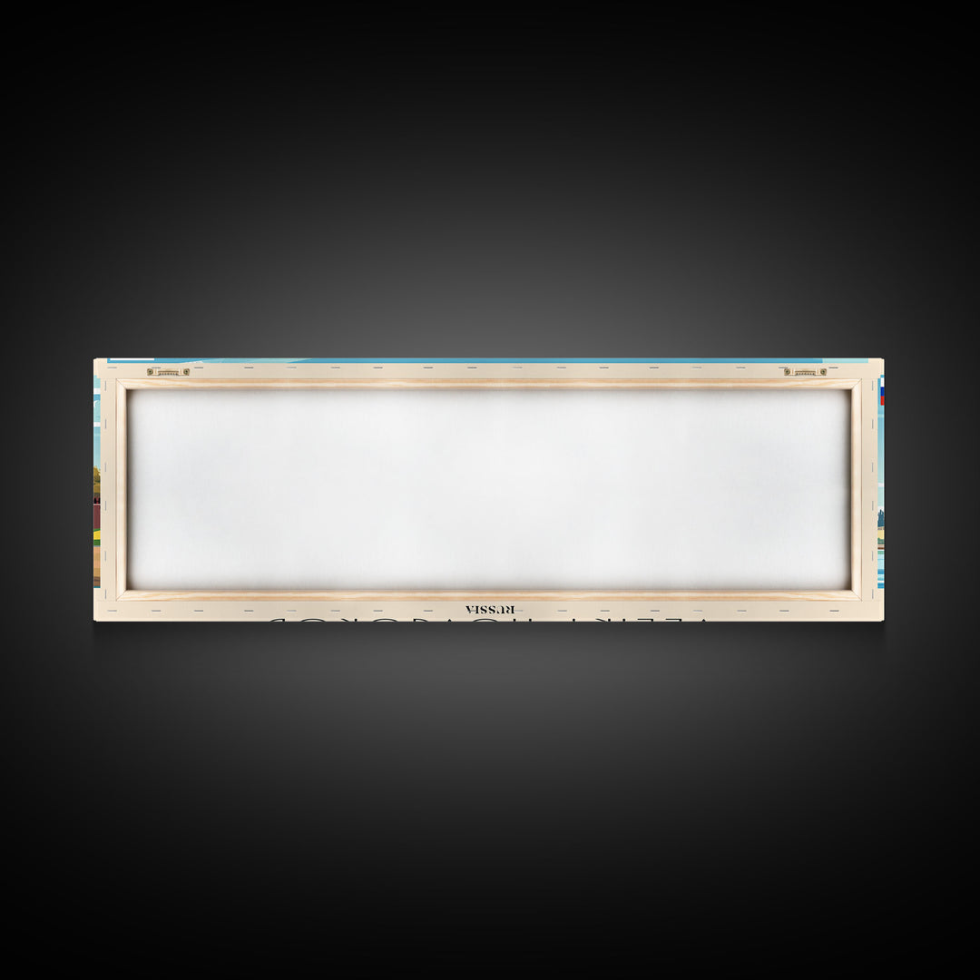 Veliky Novgorod Russia Wall Art, Panoramic Travel Poster, Panoramic Framed Canvas Print, City Wall Art, Wall Hanging Home Decor, Travel Art