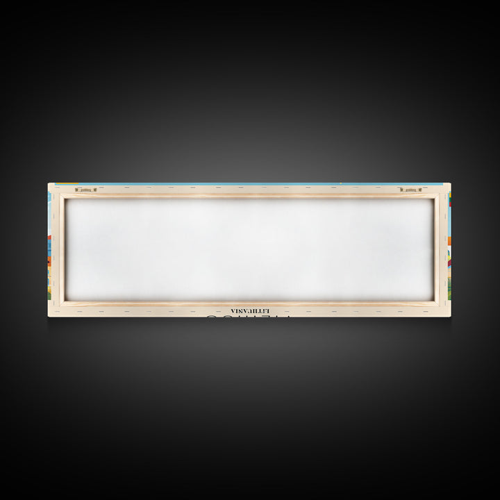 Vilnius Lithuania Wall Art, Panoramic Travel Poster, Panoramic Framed Canvas Print, City Wall Art, Wall Hanging Home Decor, Travel Art