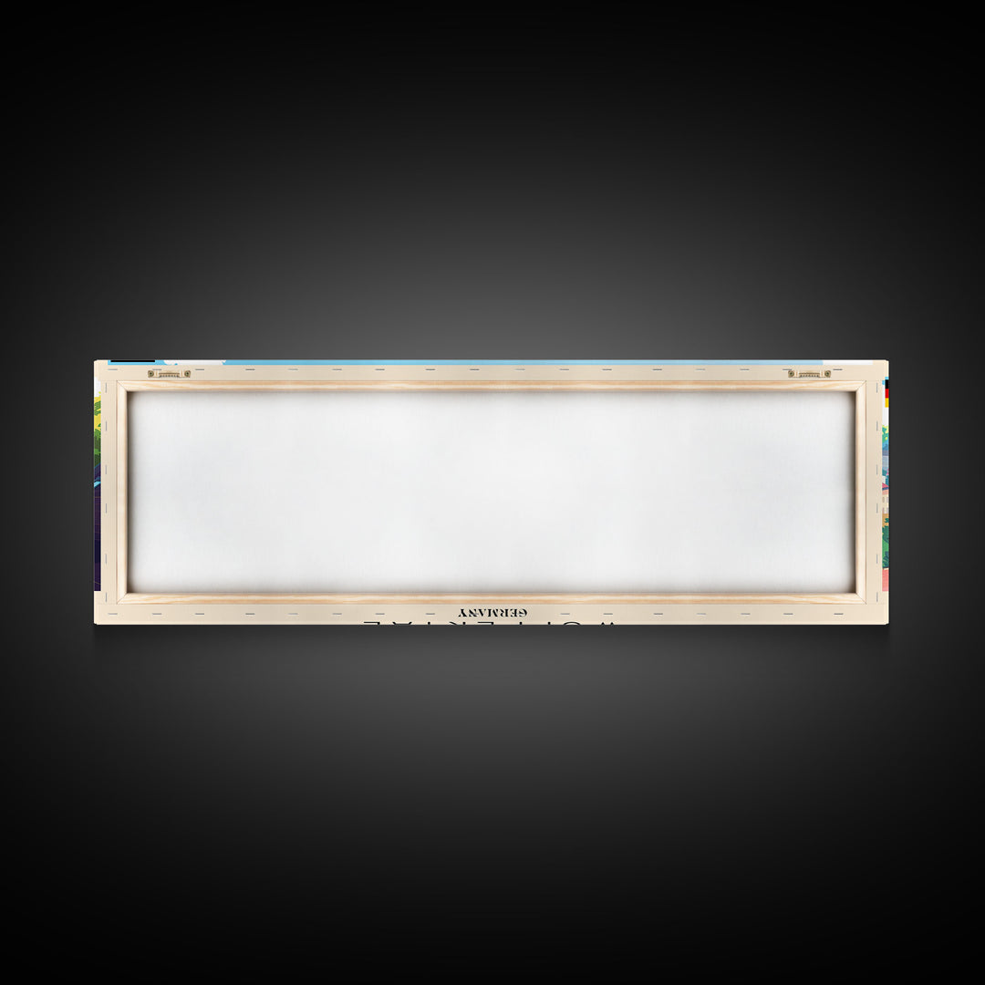 Wuppertal Germany Travel Art, City Art, Framed Canvas Print or Metal Wall Art, Europe Travel Poster, Panoramic Wall Art, Extra Wide Wall Art