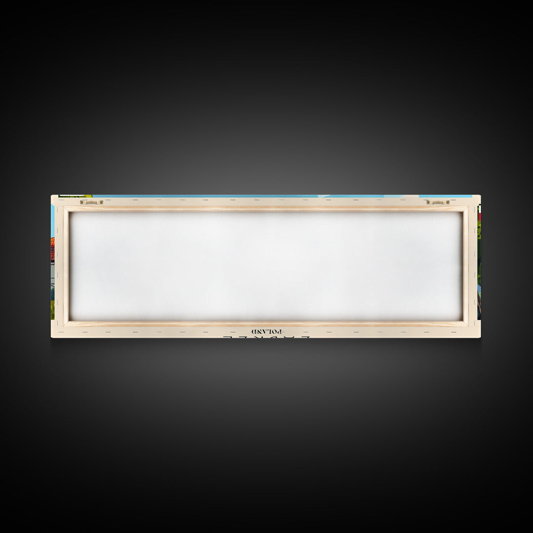 Zabrze Poland Wall Art, Panoramic Travel Poster, Panoramic Framed Canvas Print, City Wall Art, Wall Hanging Home Decor, Travel Art