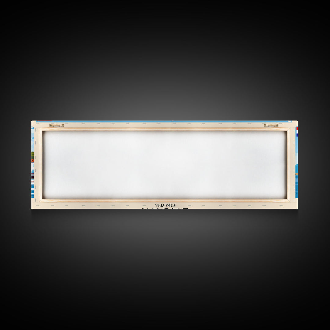 Zadar Croatia Travel Print Wall Art, Panoramic City Art, Travel Art, Wall Decor, Vacation Gift, Framed Canvas Print Or Metal Art